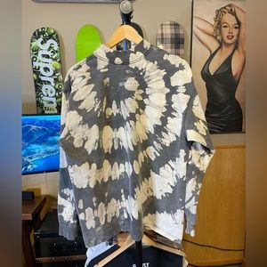 Bauer hockey vintage long sleeve XL custom one of one spiral reverse dye